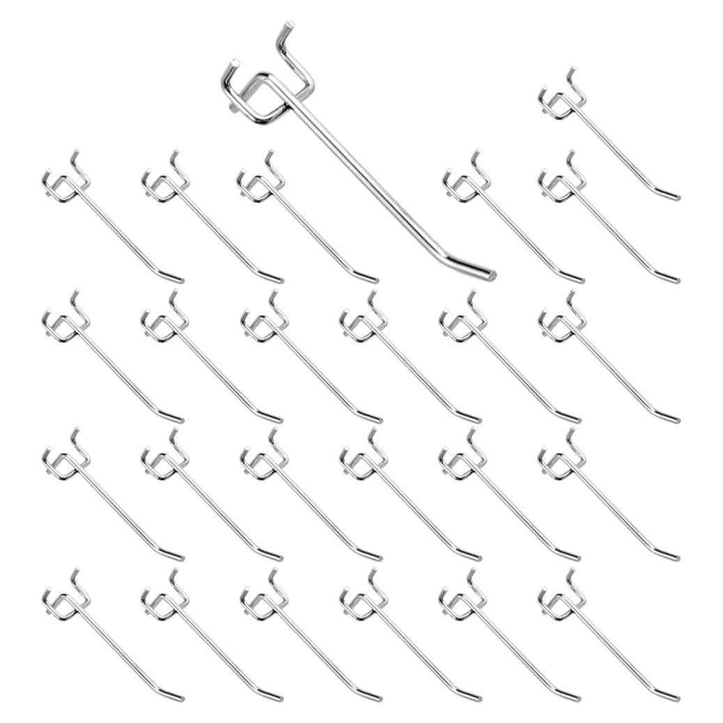 Ganchos para Tablero de Clavos QPINGH 25 Pcs 20 cm Plata