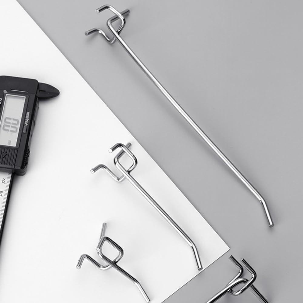 Ganchos para Tablero de Clavos QPINGH 25 Pcs 20 cm Plata