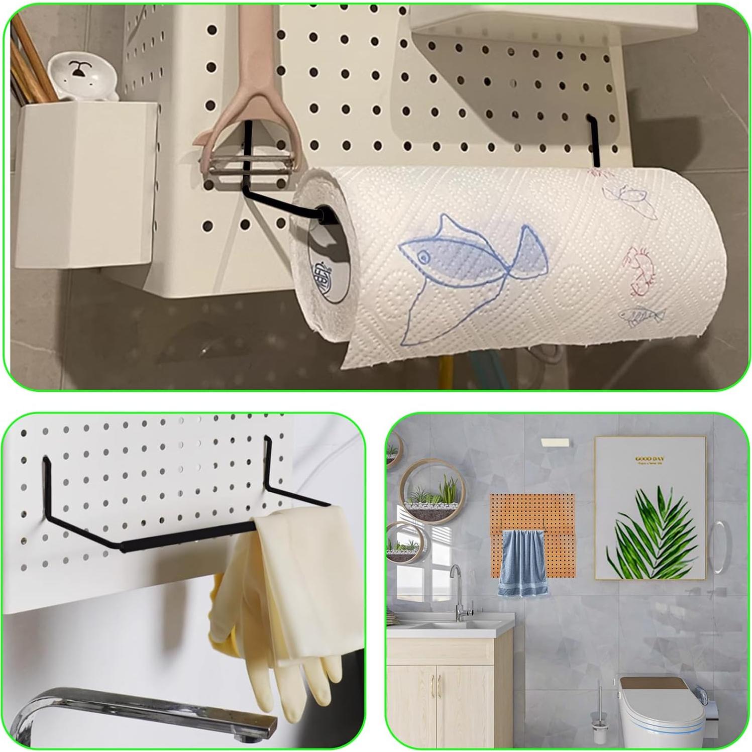 Soporte de Toallas para Tablero de Clavos AccEncyc 4 Pcs