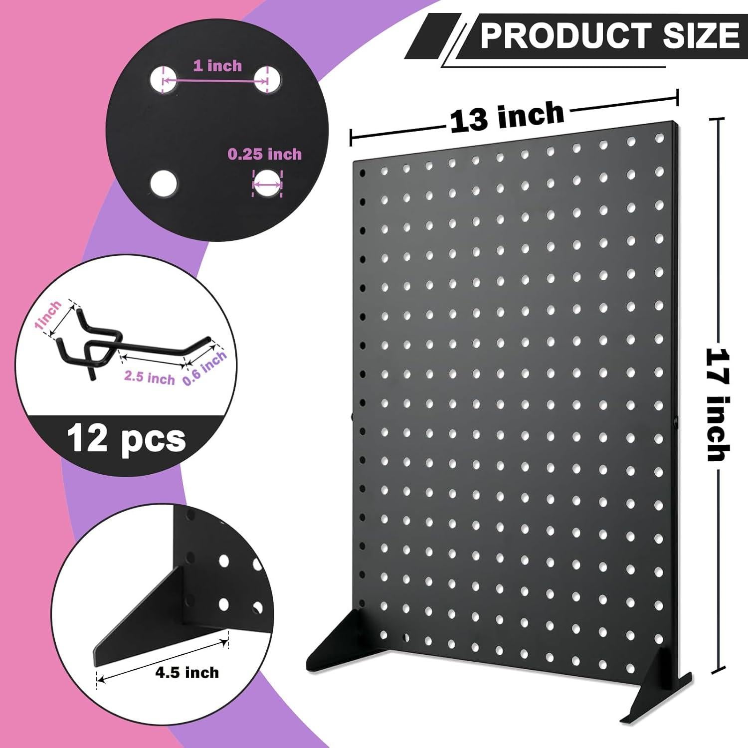 Soporte de Exhibición de Tablero de Clavos Acfunique 43x33cm 12 Ganchos