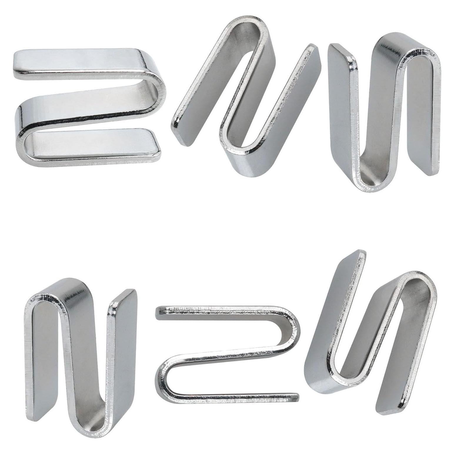 6 Ganchos en S de Alambre ITROLLE Niquelados 15x34mm