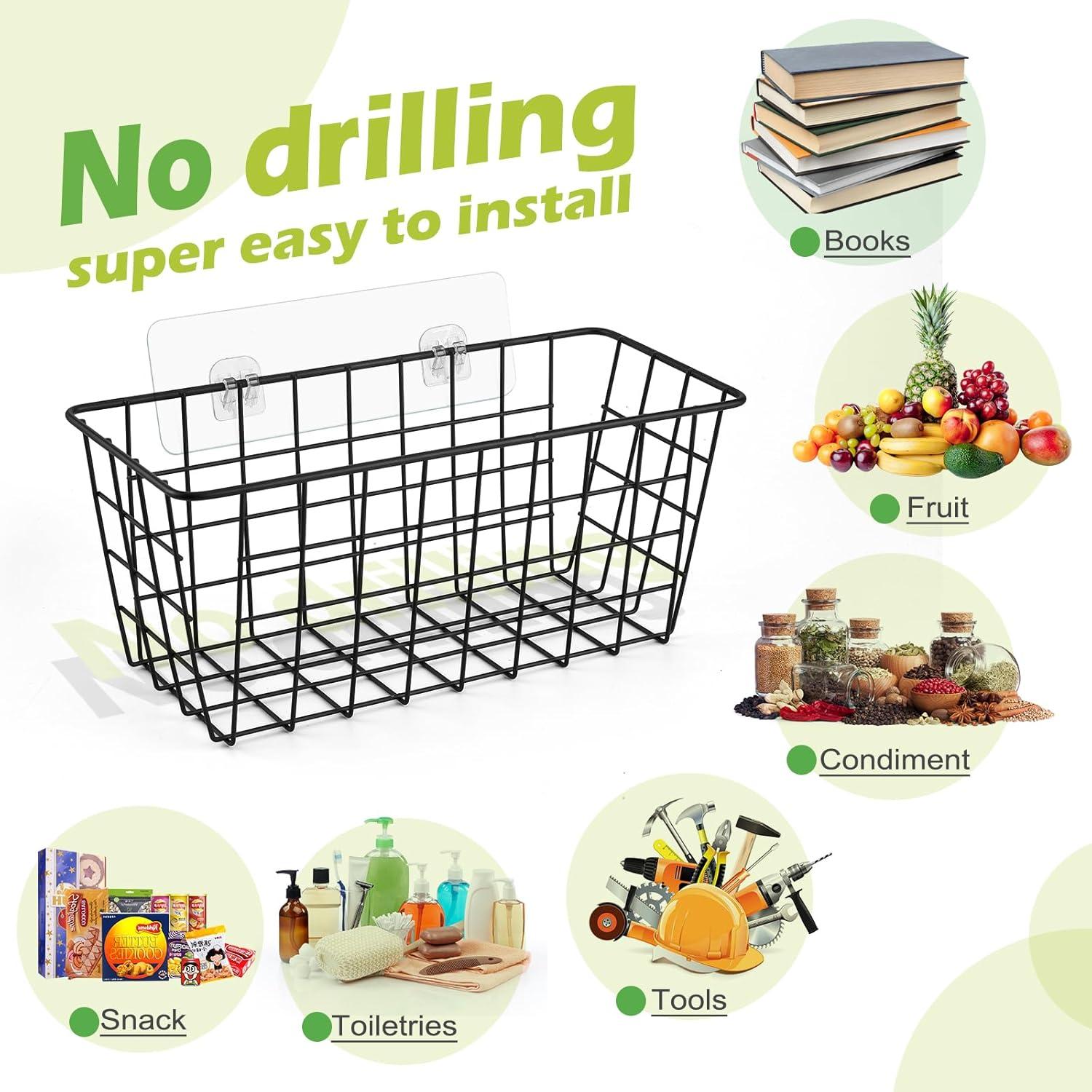 Cestas de Almacenamiento Colgantes ZUSHALLMY - 2 Piezas Metal