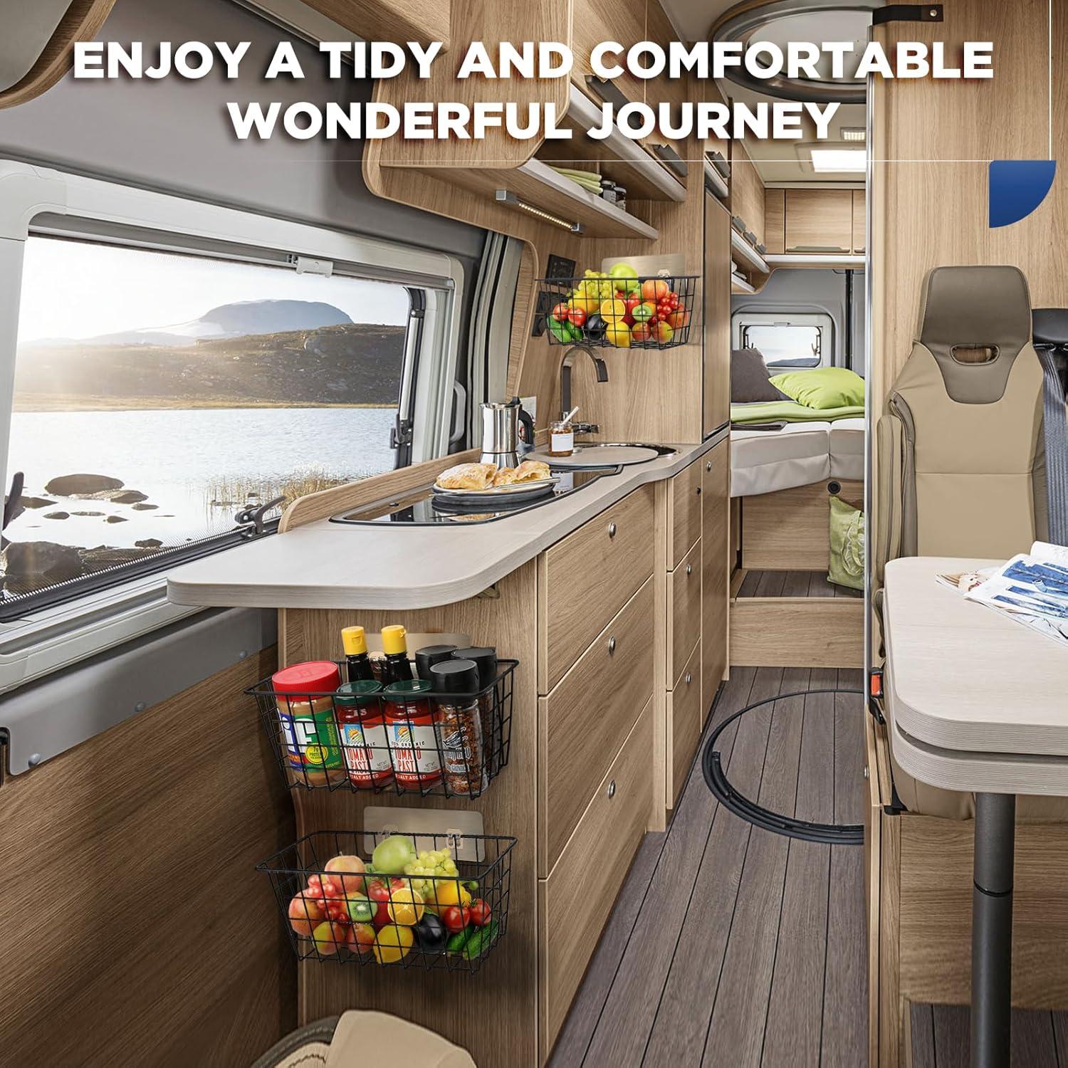 Cestas de Almacenamiento Ptinyiv 2pack Sin Perforación Negro