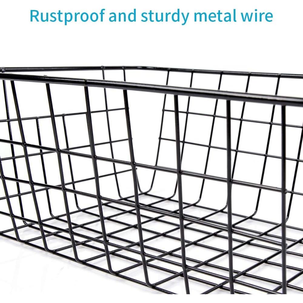 Cestas de Almacenamiento de Metal HXSEMAYIG 5PCS 28x21.8x11.9cm