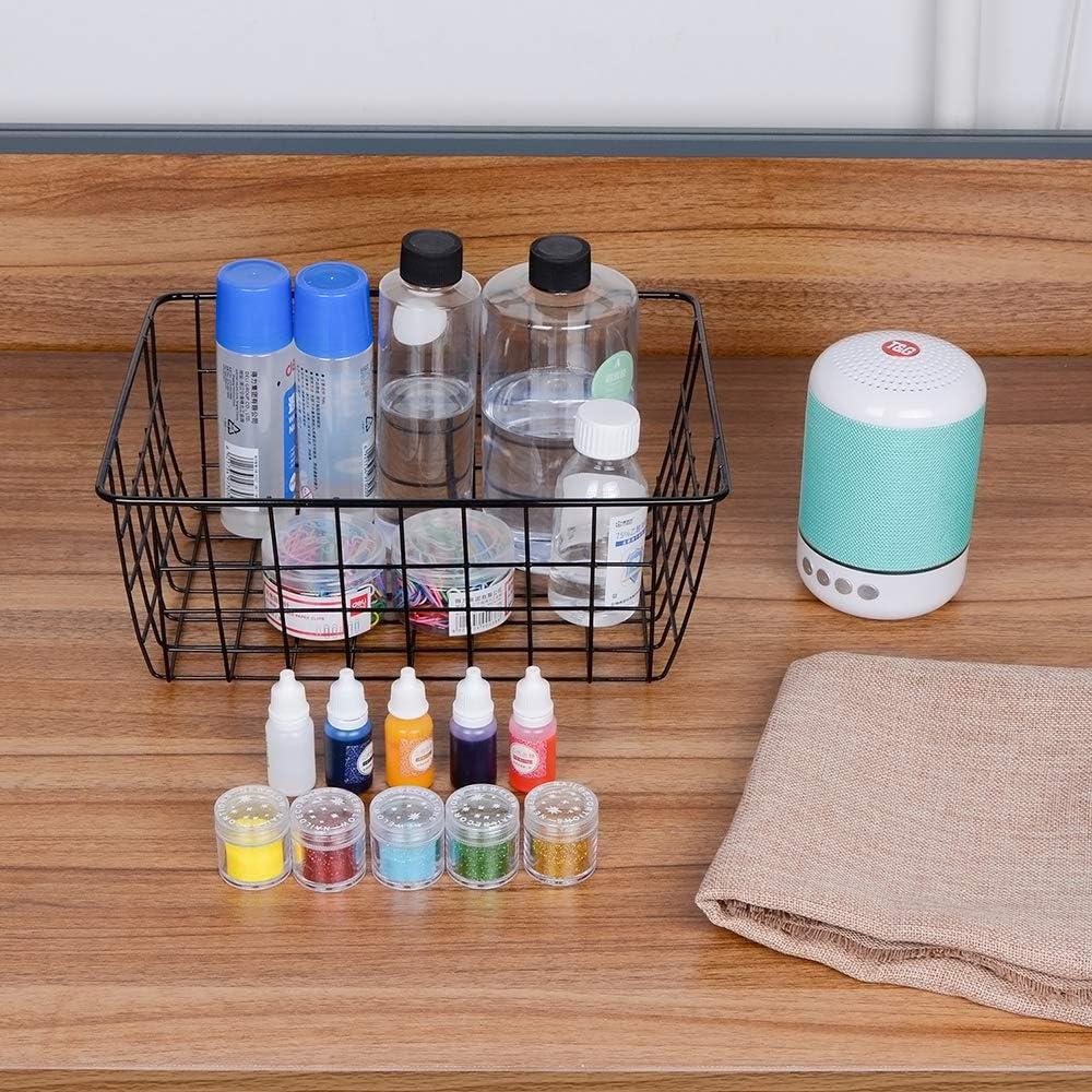 Cestas de Almacenamiento de Metal HXSEMAYIG 5PCS 28x21.8x11.9cm