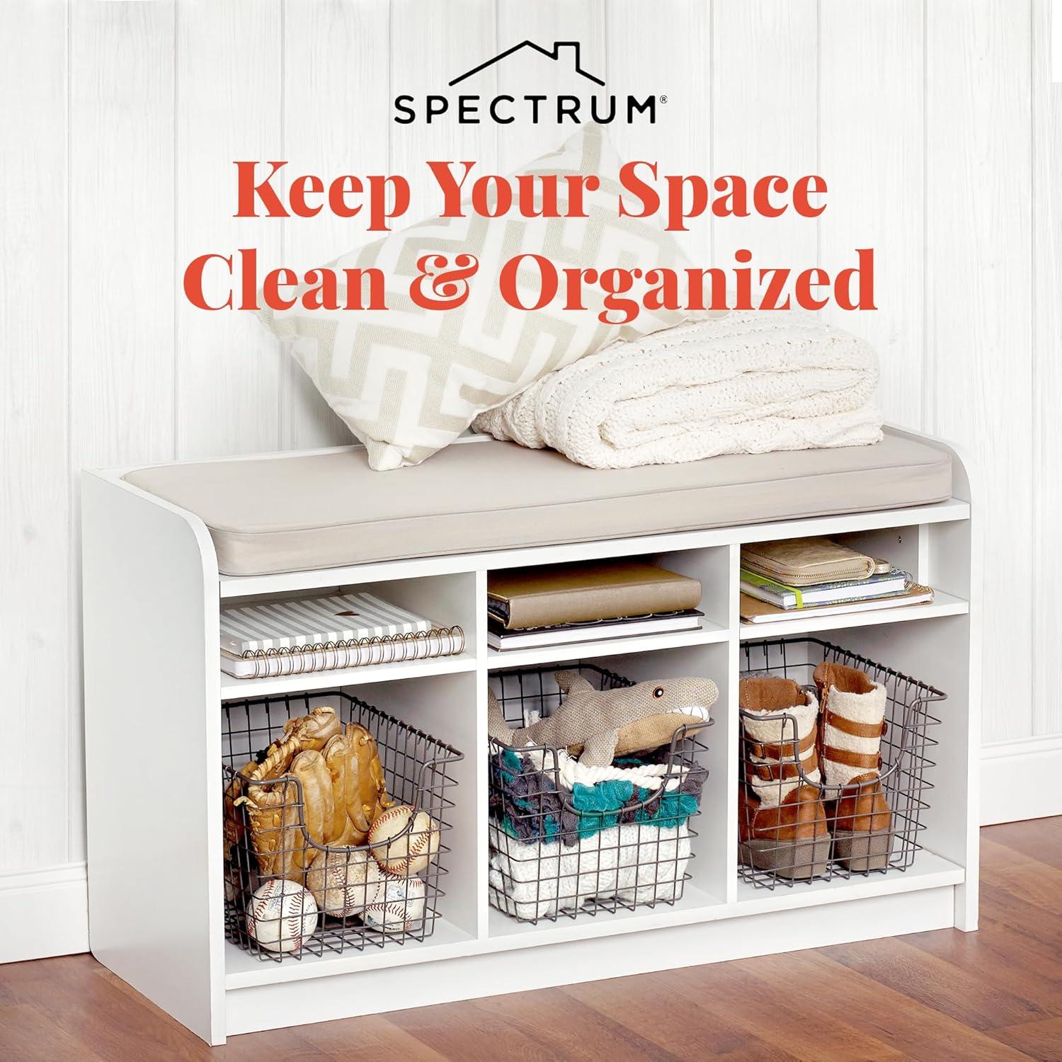 Cesta de Alambre Spectrum 32.4x24.1x20.3 cm Gris Industrial