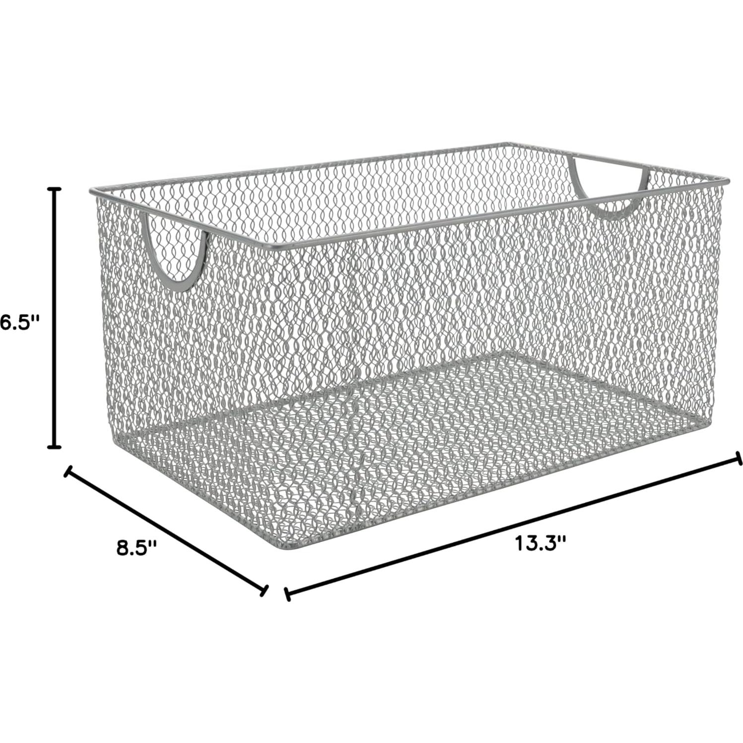 Cesta organizadora de alambre YBM HOME 33.8x21.6x16.5 cm