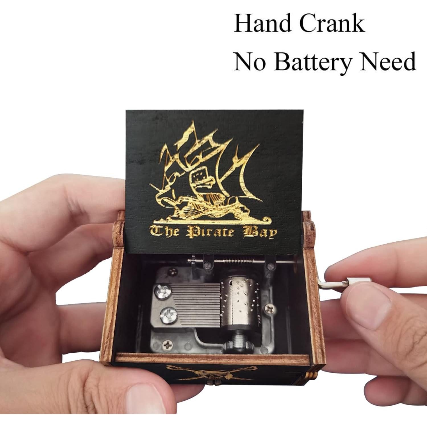 Caja de Música Bolunlun Vintage Madera Caribeña 9.4x5.8cm