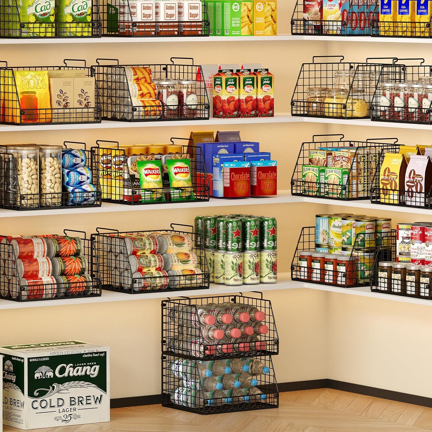 Cestas de Almacenamiento Apilables Jakyitvi - Paquete de 4 XXL