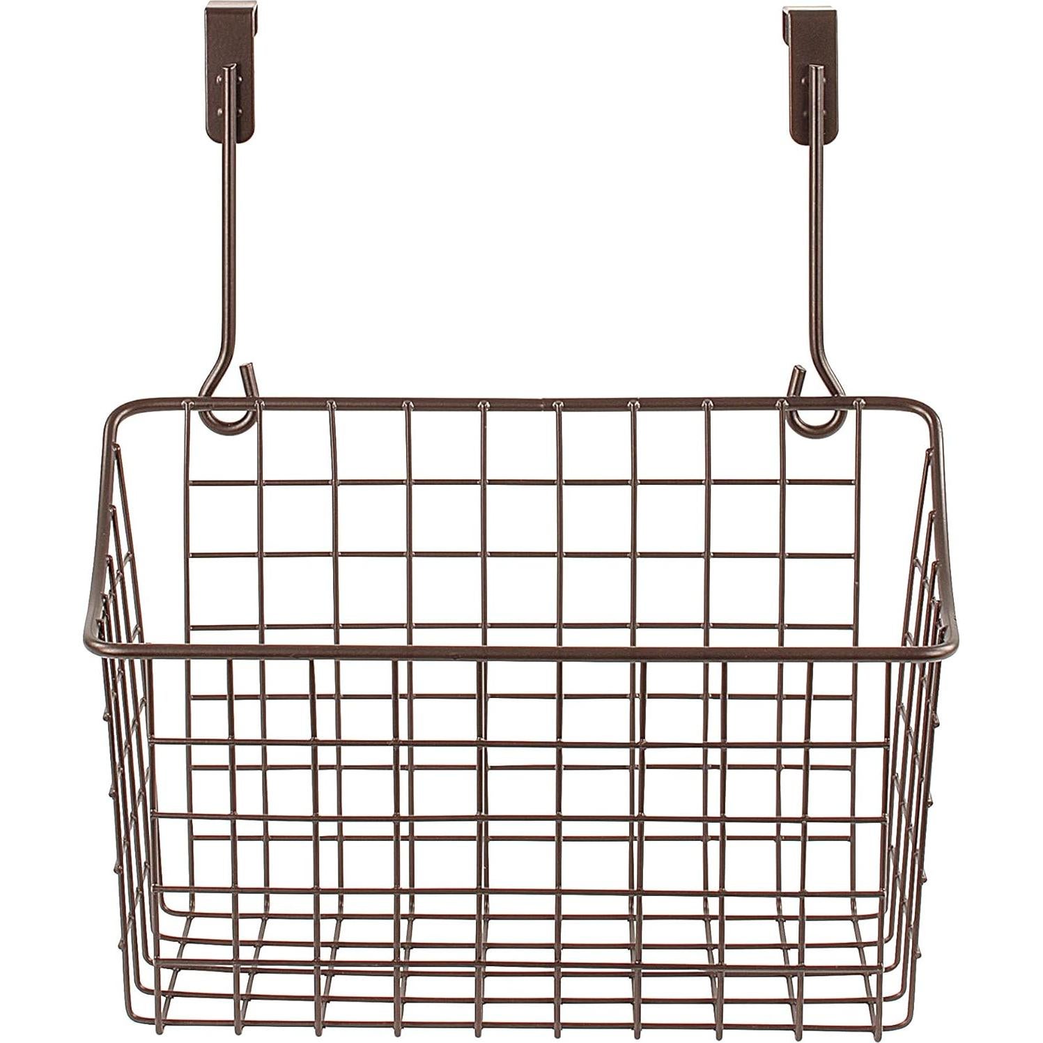 Cesta Colgante Spectrum Mediana de Alambre Bronce para Cocina y Baño