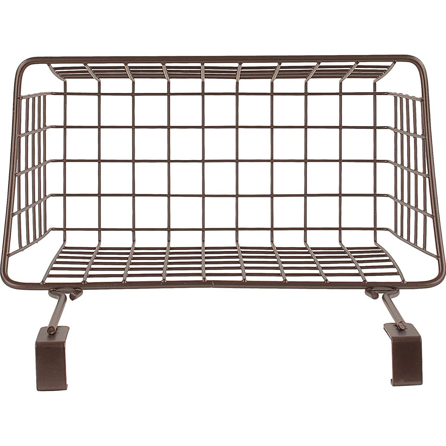 Cesta Colgante Spectrum Mediana de Alambre Bronce para Cocina y Baño