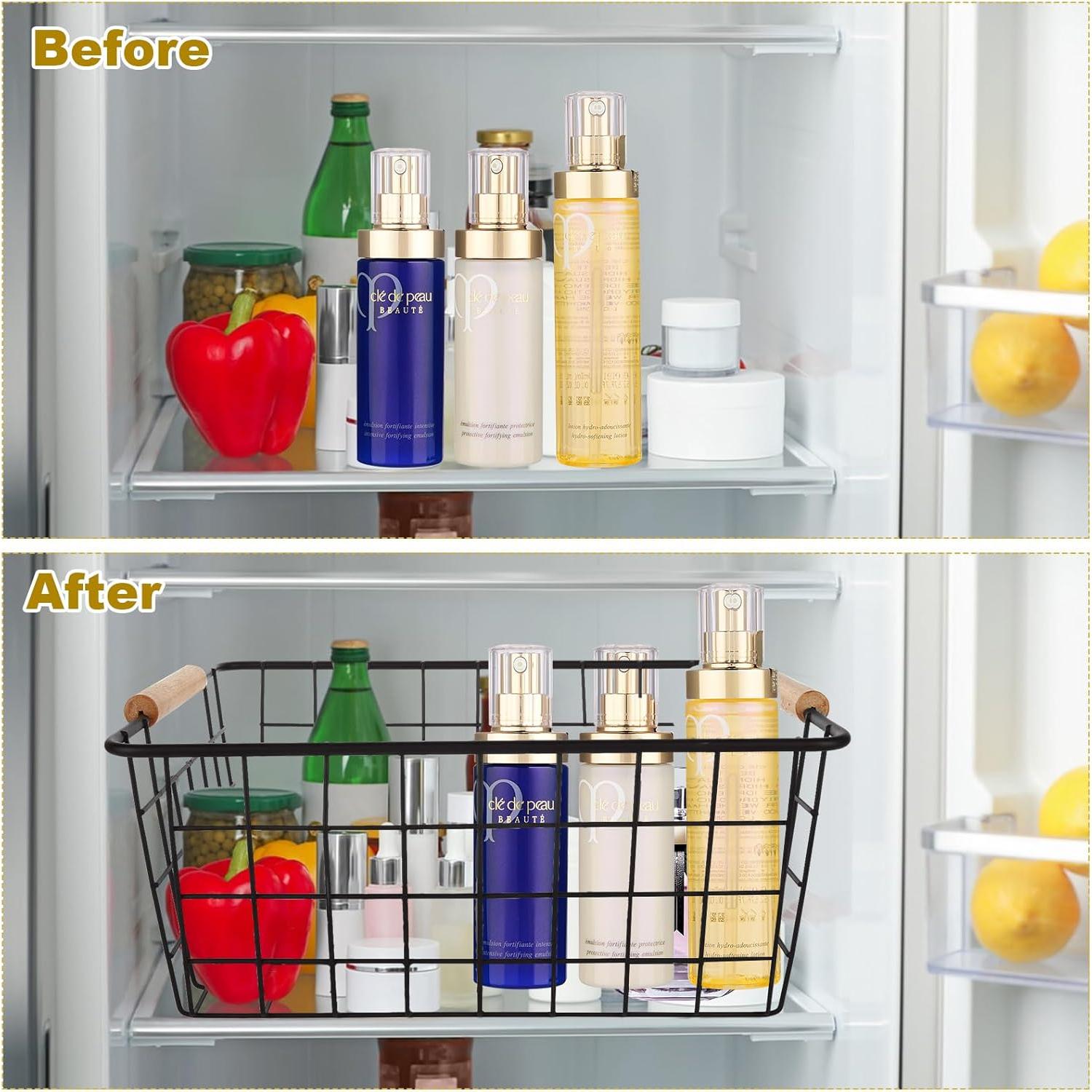 Paquete de 4 Cestas de Almacenamiento de Alambre LDHHYH 29x22x12cm