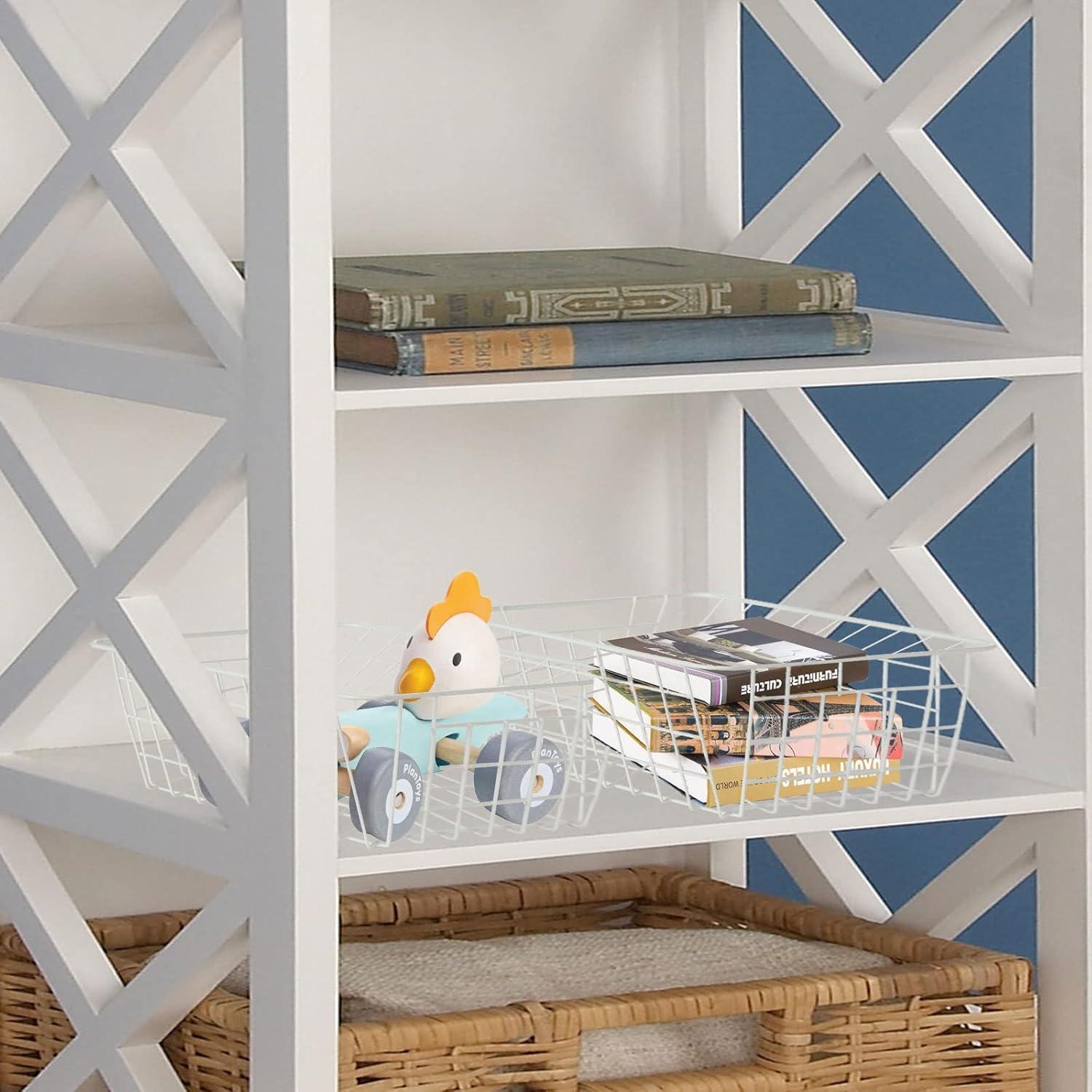 Paquete de 4 Cestas Organizadoras de Alambre LISHINE 27.9x21.8 cm