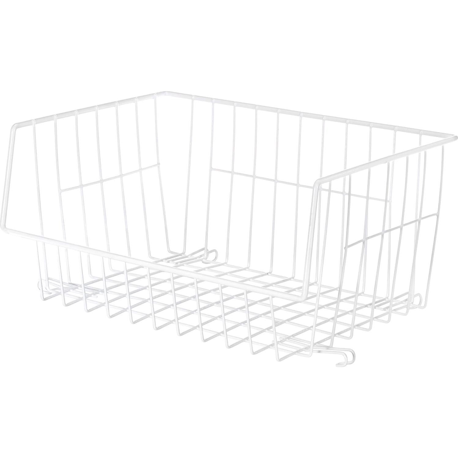 Canasta Apilable de Alambre Whitmor Blanca 27.9x41.3 cm