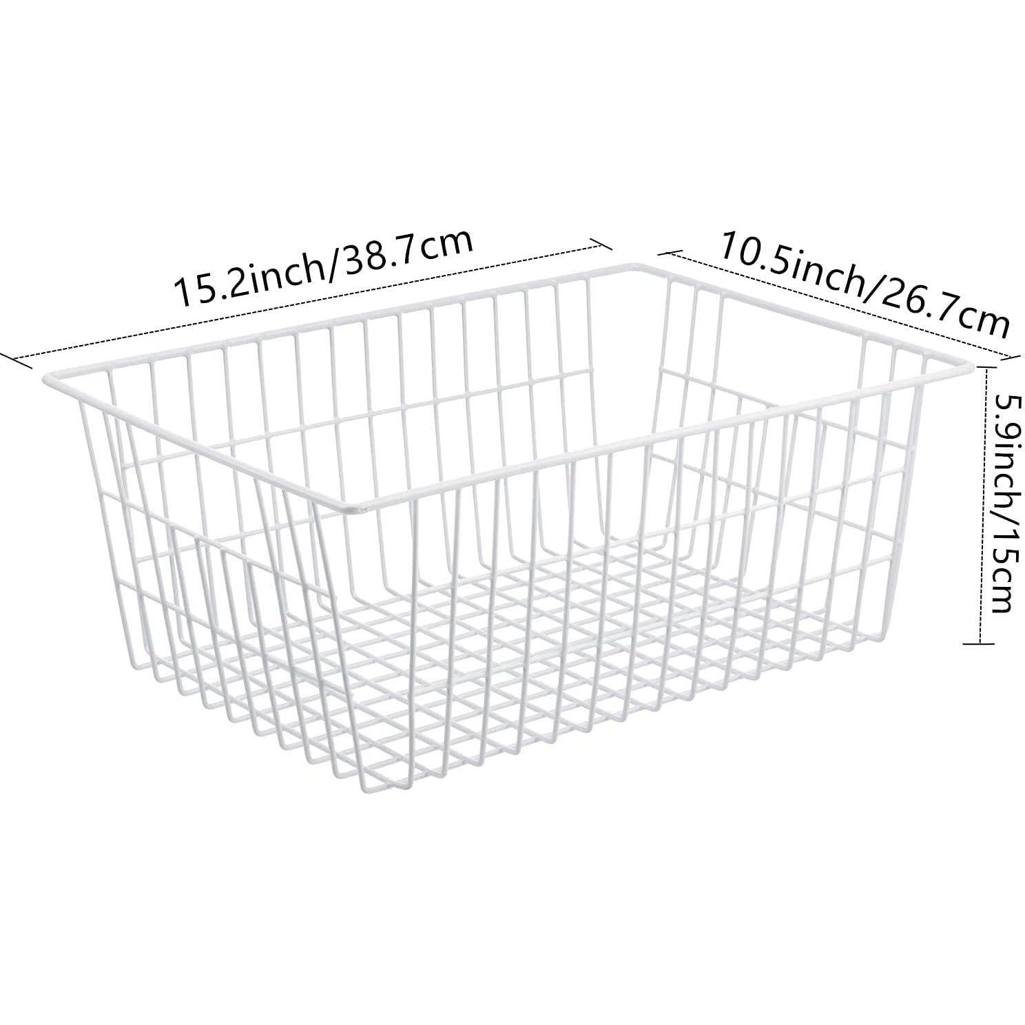 Cestas de Almacenamiento Redrubbit, Juego de 6, Metal Blanco
