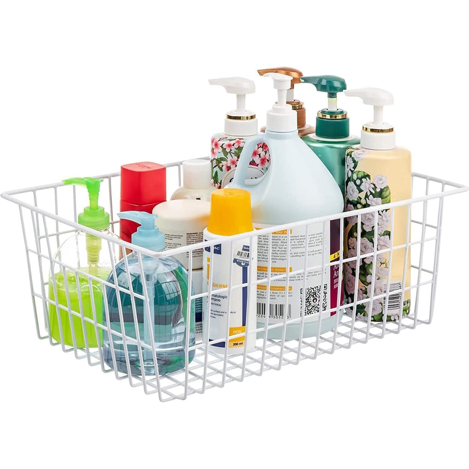 Cestas de Almacenamiento Redrubbit, Juego de 6, Metal Blanco