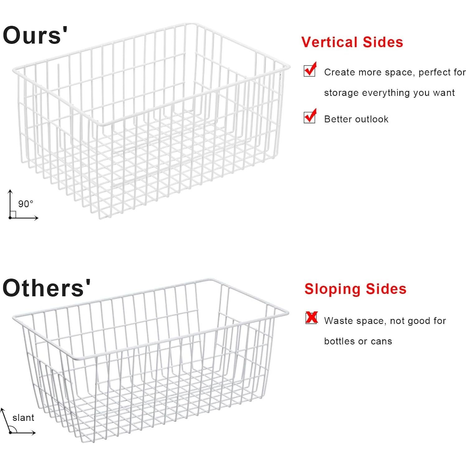 Cestas Organizadoras de Congelador Orgneas - Juego de 6 Tamaños