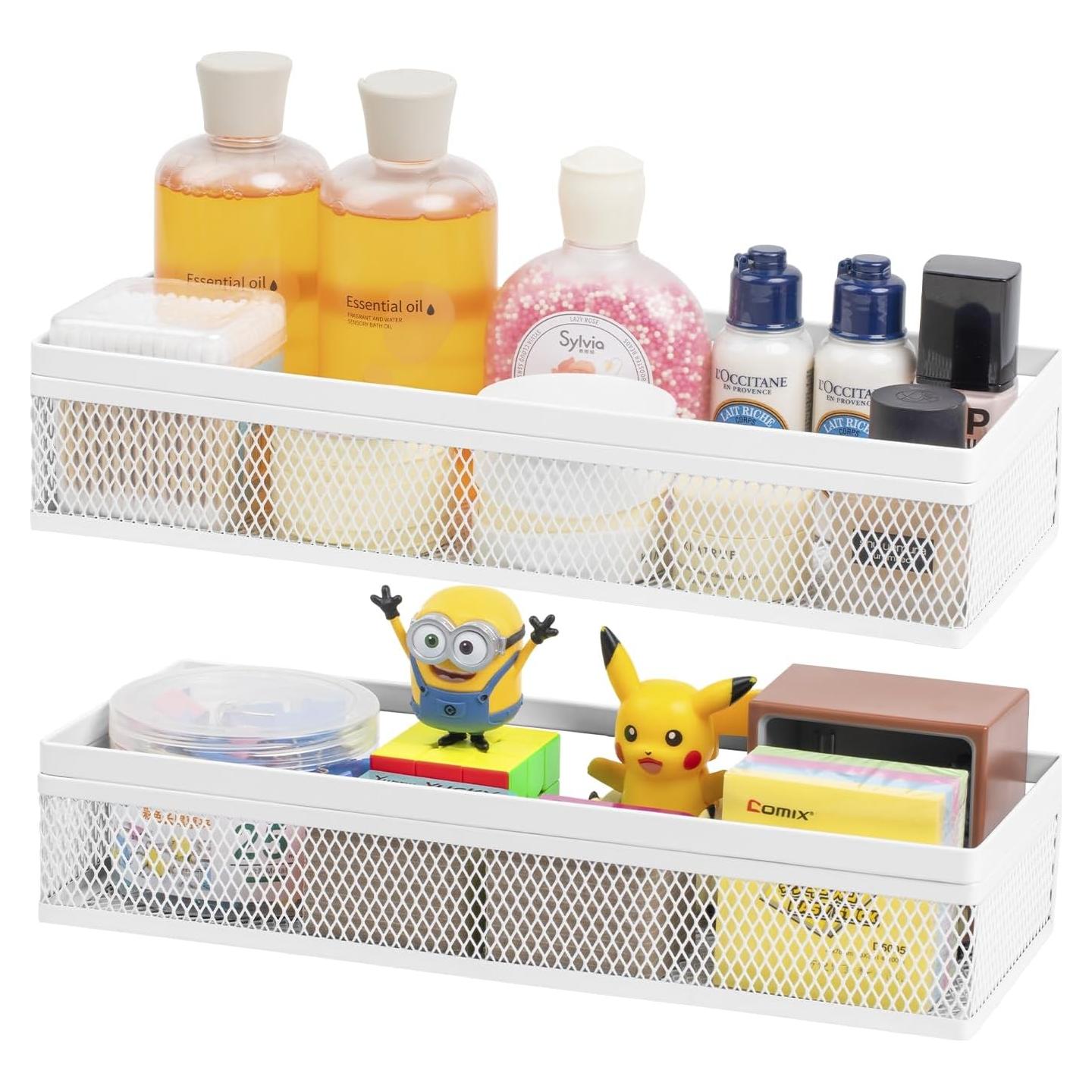 Cestas de Almacenamiento Colgantes Wetheny 2 Paquetes Blancas