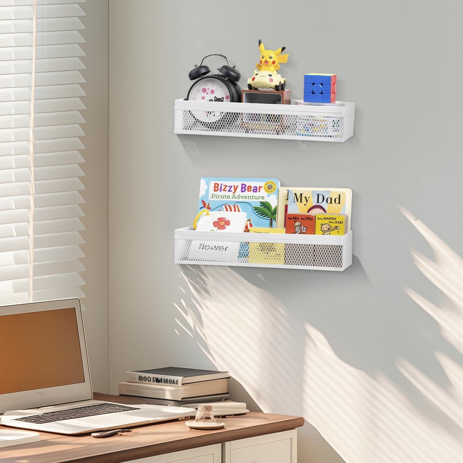 Cestas de Almacenamiento Colgantes Wetheny 2 Paquetes Blancas