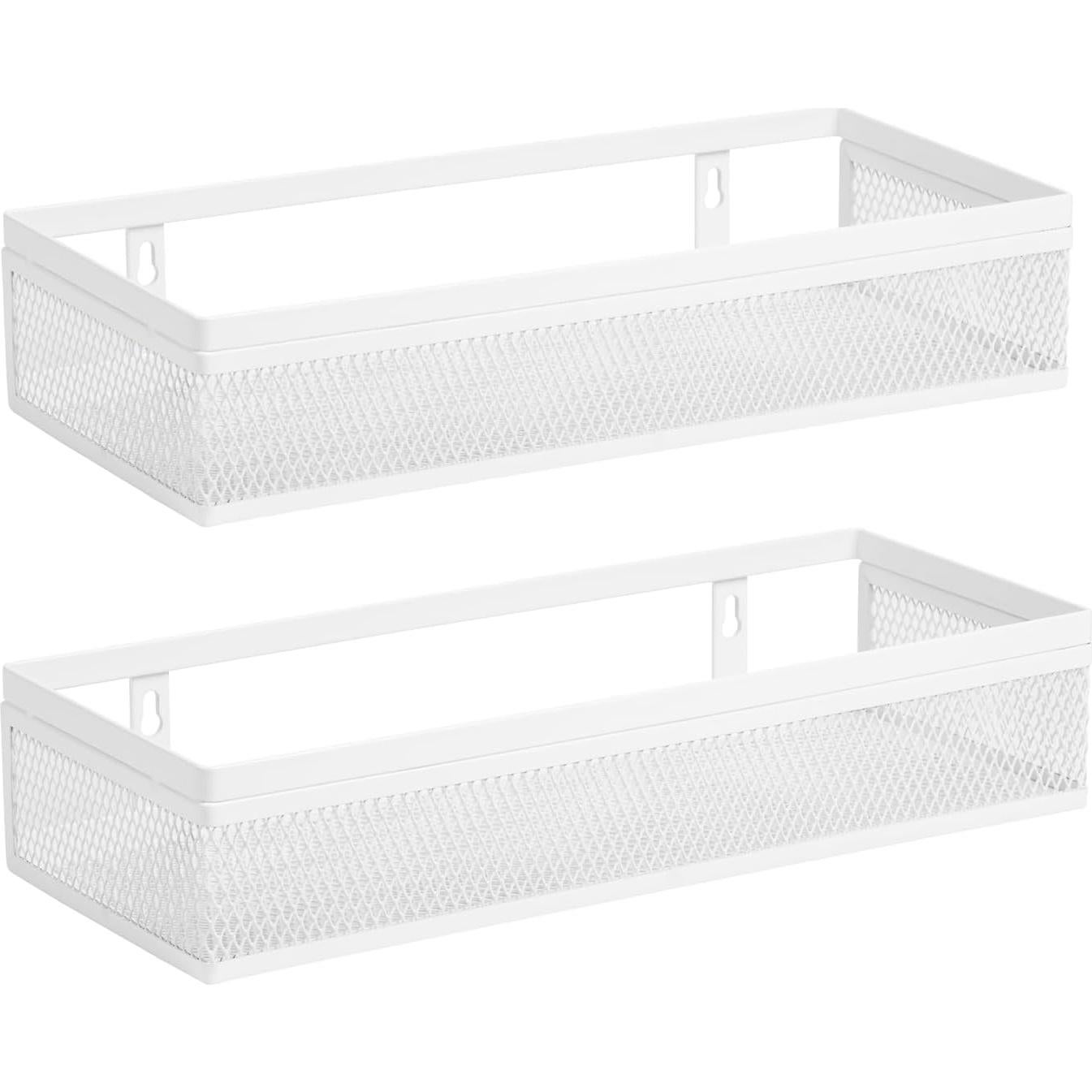 Cestas de Almacenamiento Colgantes Wetheny 2 Paquetes Blancas