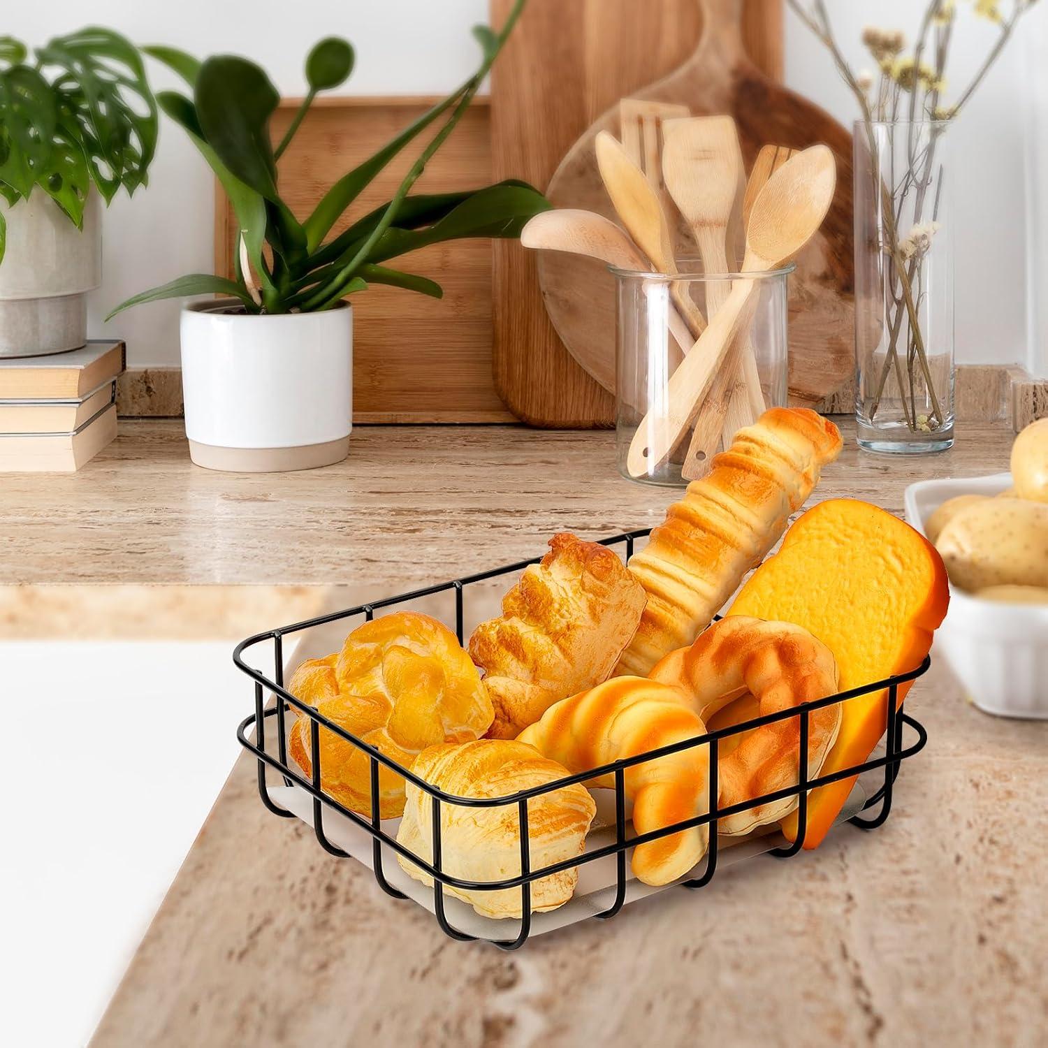 Juego de 3 Cestas de Almacenamiento TIEYIPIN de Metal Negro