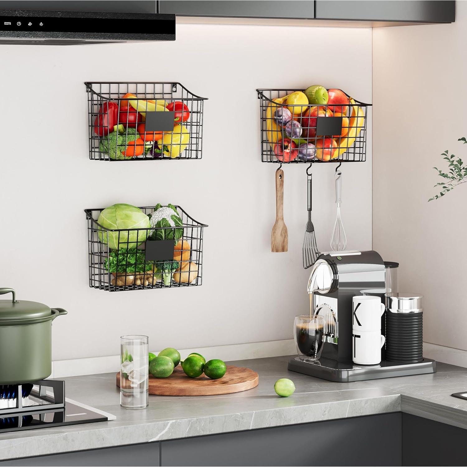 Cesta de Almacenamiento Pared X-cosrack 3 Piezas 26.9x19.1x13 cm