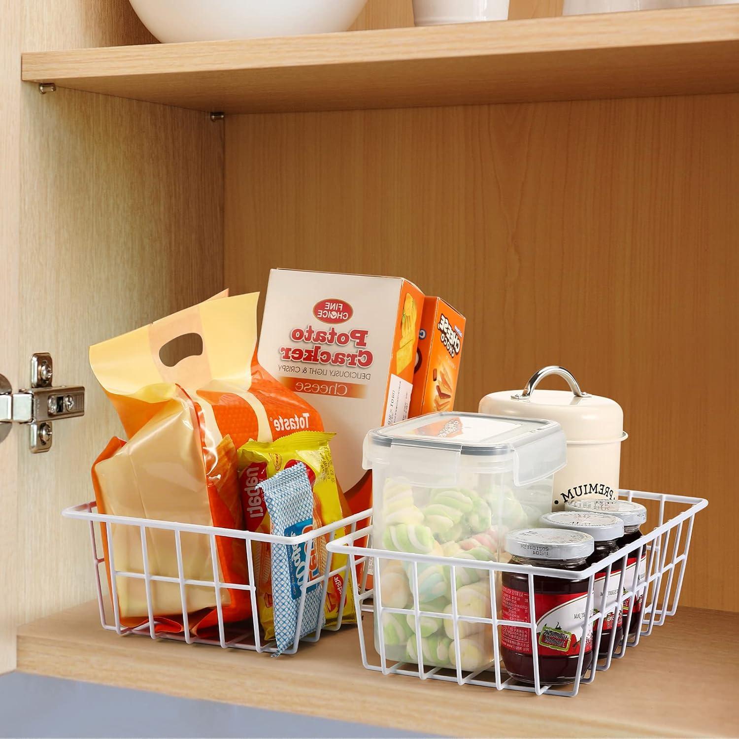 Cestas de Almacenamiento de Alambre Orgneas - Set de 4, 33x17.5x8.9cm