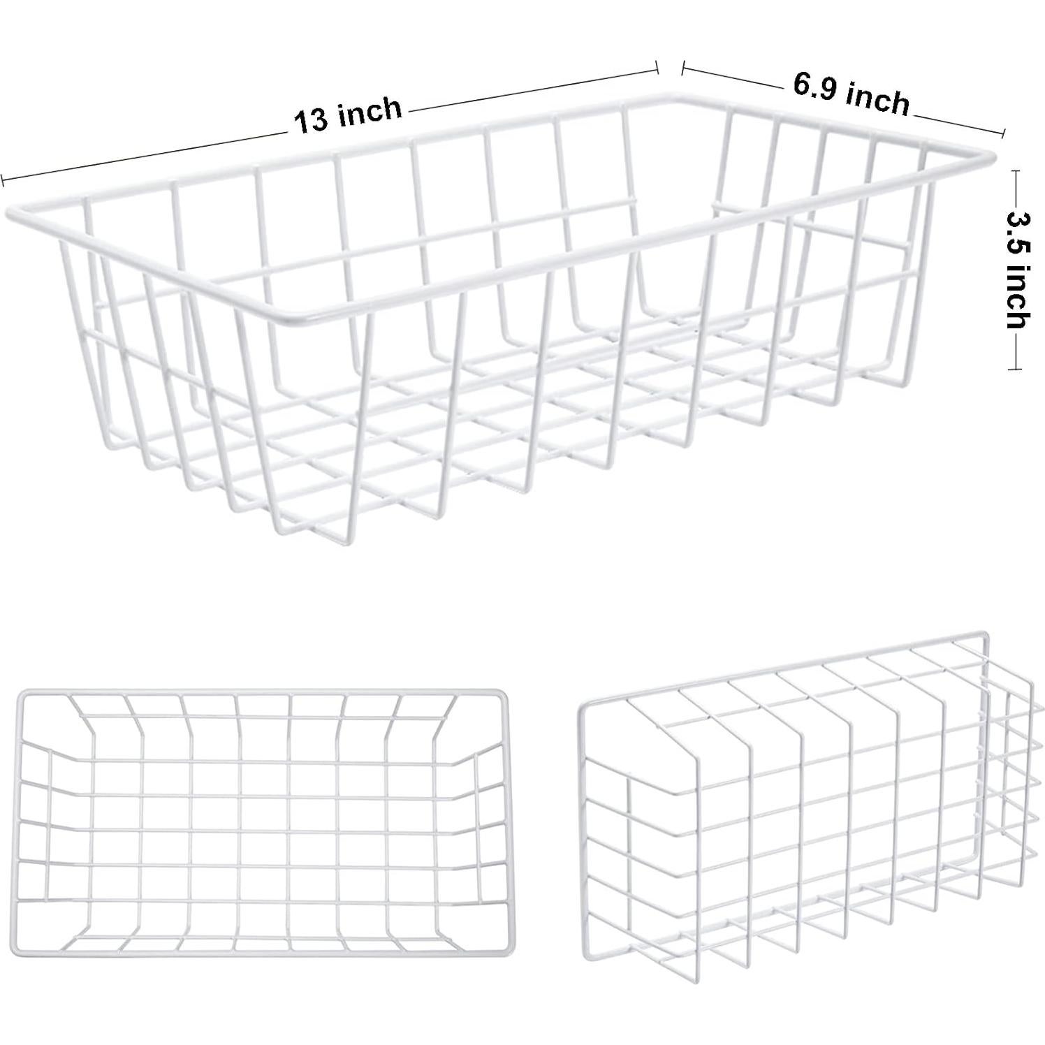 Cestas de Almacenamiento de Alambre Orgneas - Set de 4, 33x17.5x8.9cm