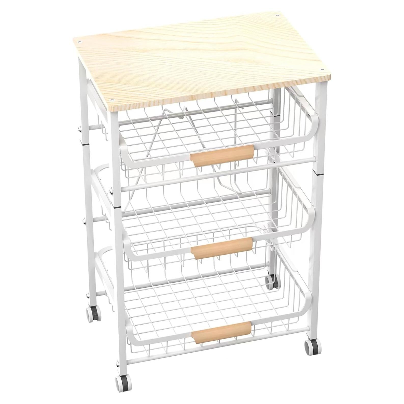 Estante de Almacenamiento NiuYichee 4 Capas Blanco 43x30x67cm