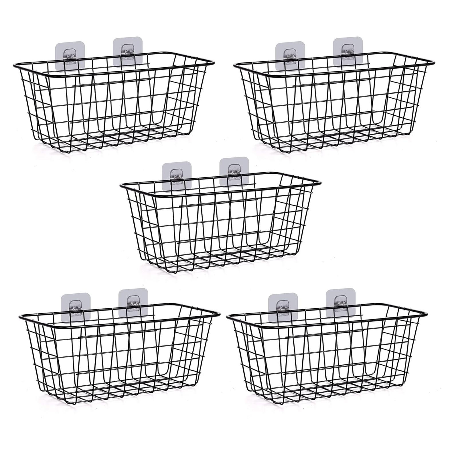 Cestas de Almacenamiento de Alambre Haotong - Paquete de 5 Medianas