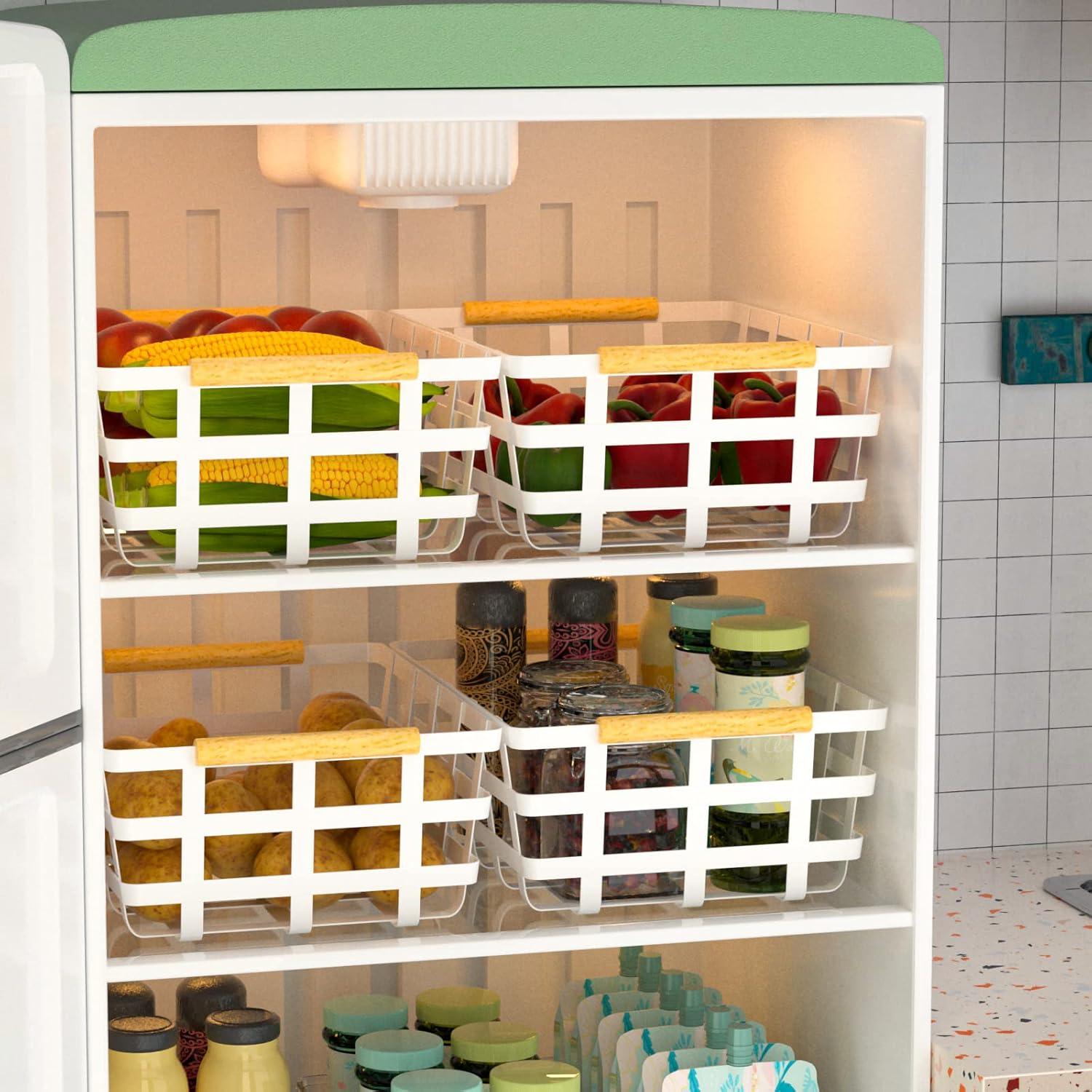 Cestas de Almacenamiento SlimmKISS 2P Alambre Blanco 40x30x15cm