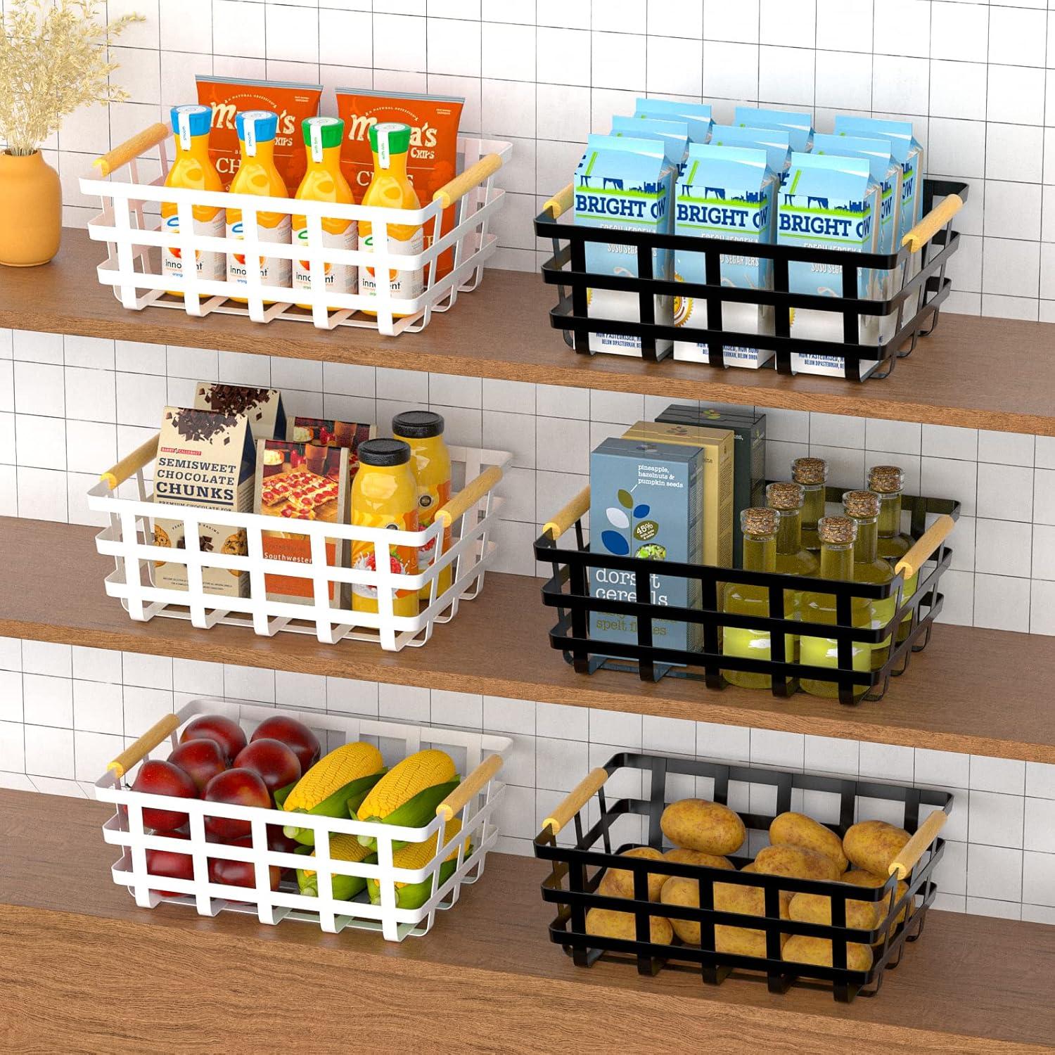 Cestas de Almacenamiento SlimmKISS 2P Alambre Blanco 40x30x15cm