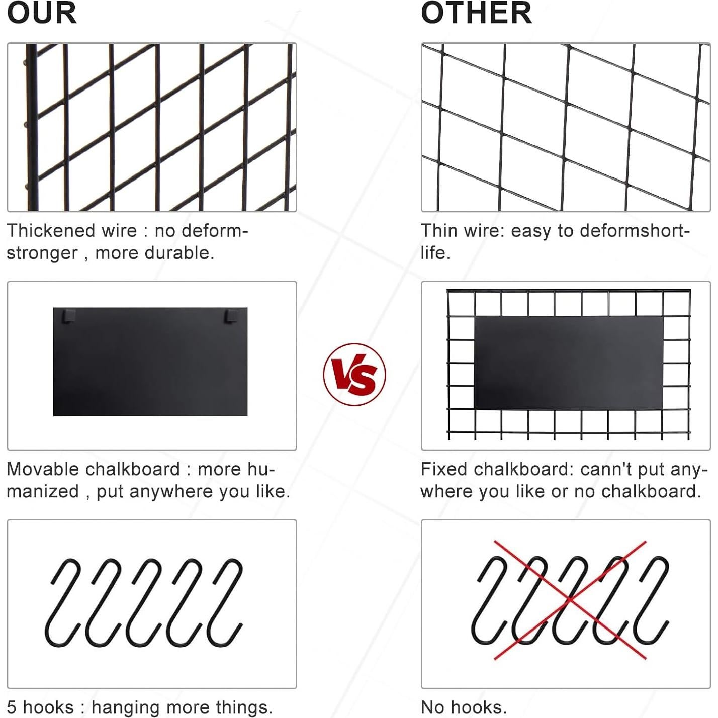 Cesta de Alambre X-cosrack 4 Niveles Negra para Almacenamiento