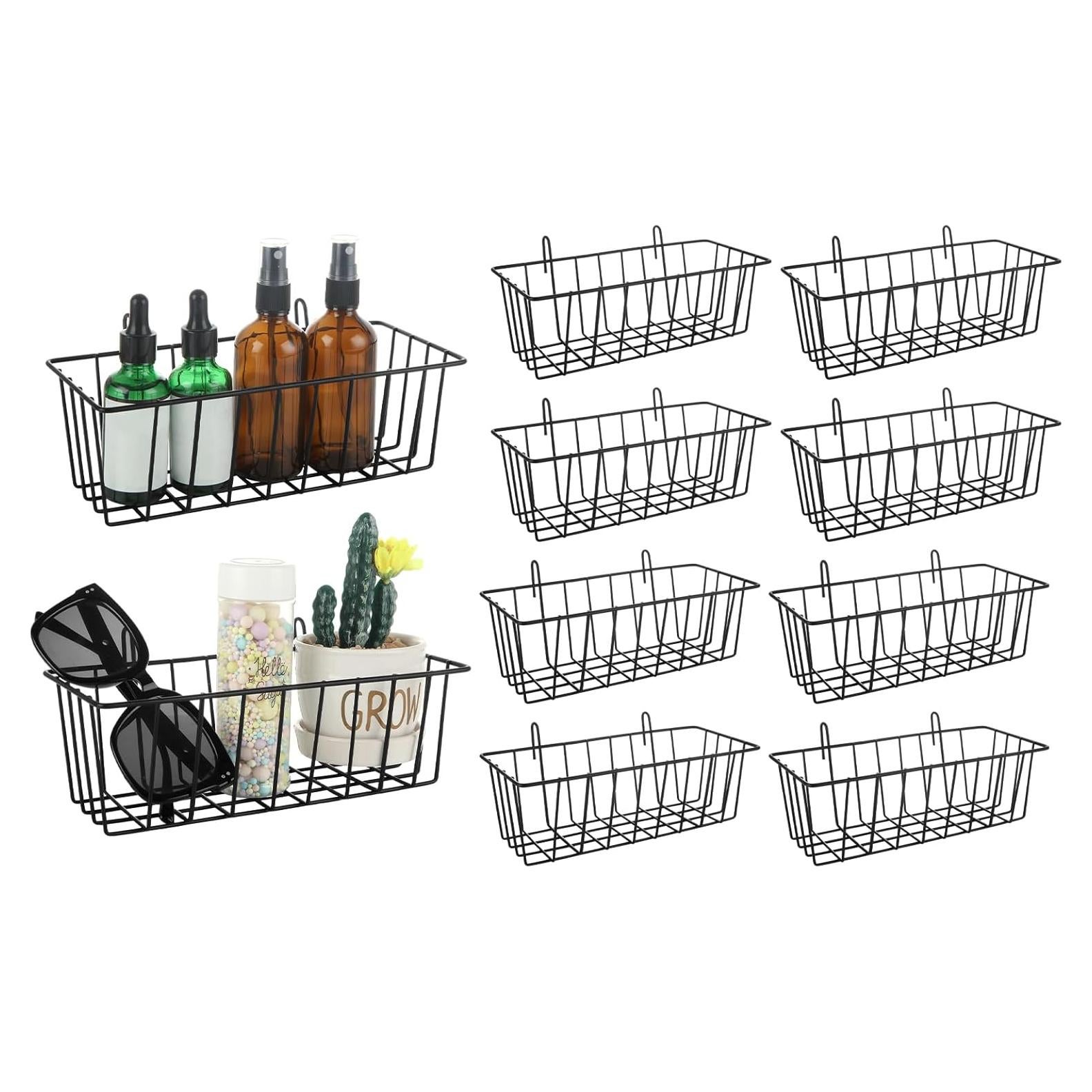 10 Cestas de Alambre Colgantes ZOFORTY para Almacenamiento