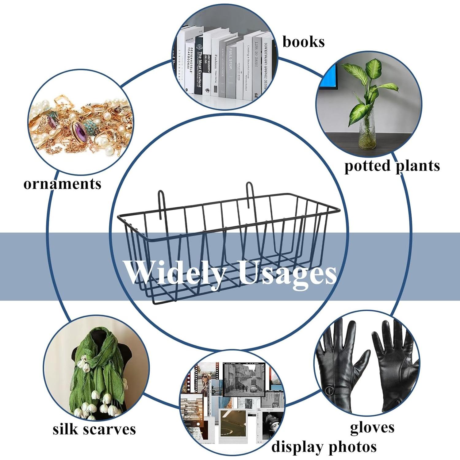 10 Cestas de Alambre Colgantes ZOFORTY para Almacenamiento