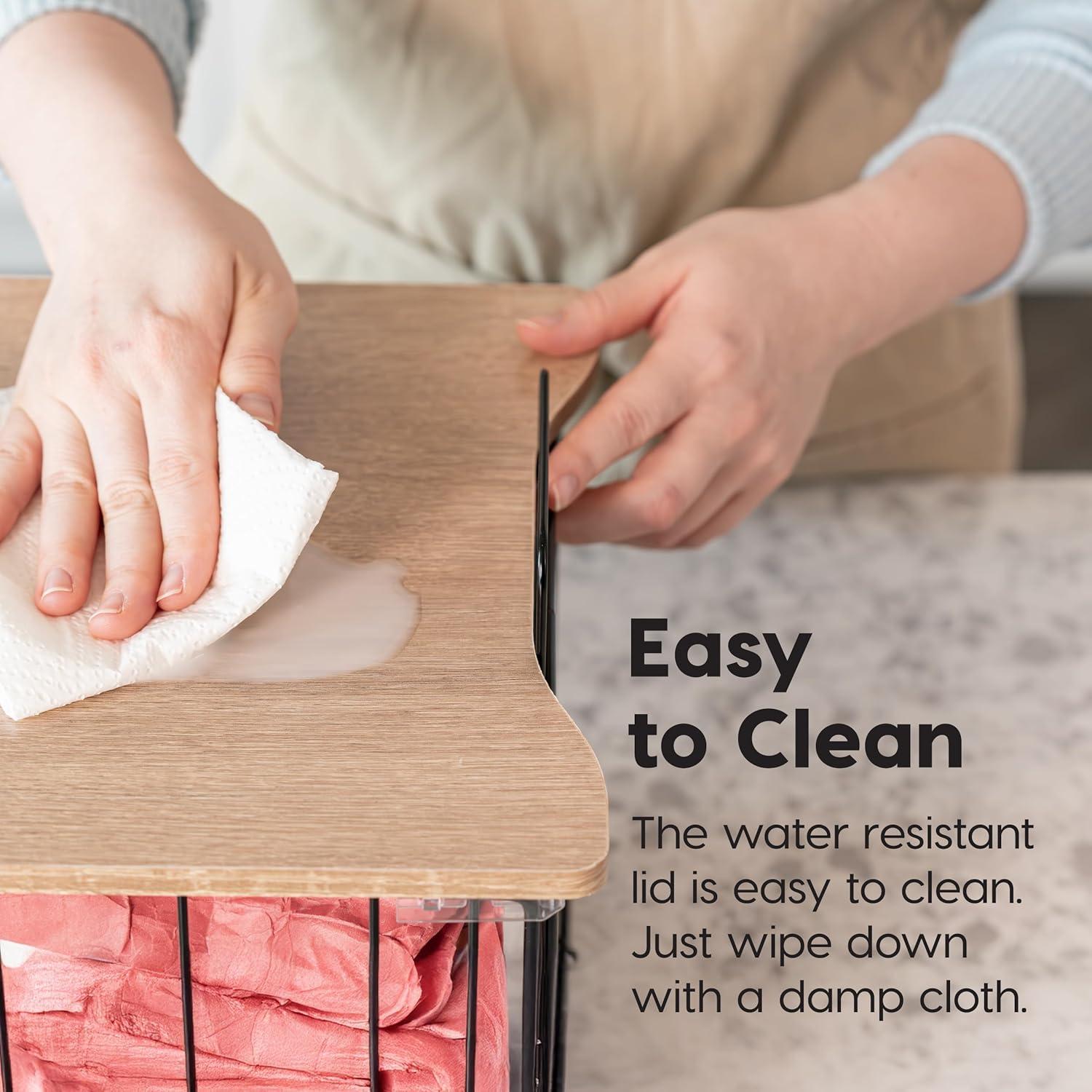 Cesta de Alambre IRIS USA con Tapa - Paquete de 2, 27.2x34.7x20.3 cm