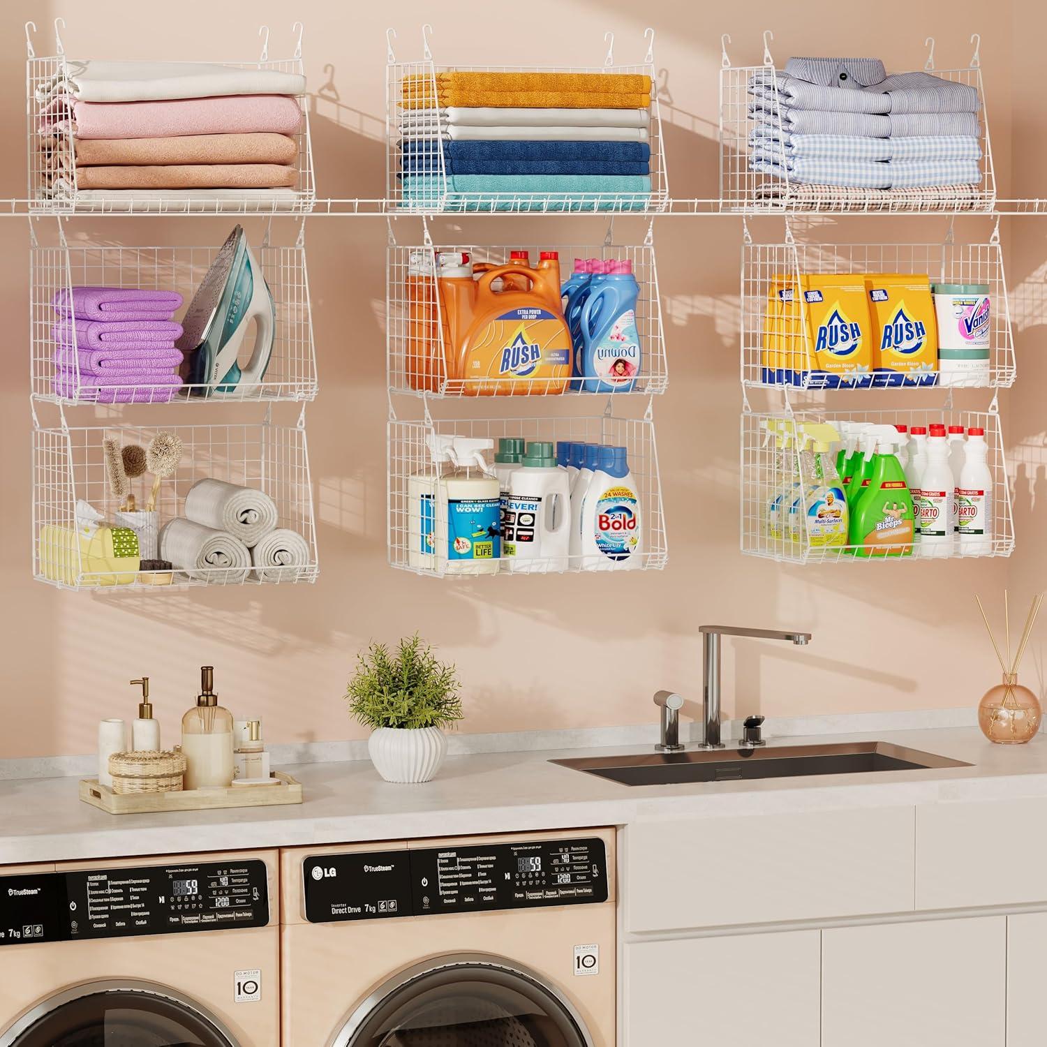 Cestas de Lavandería Colgantes Sonyabecca - 3 Unidades Plegables