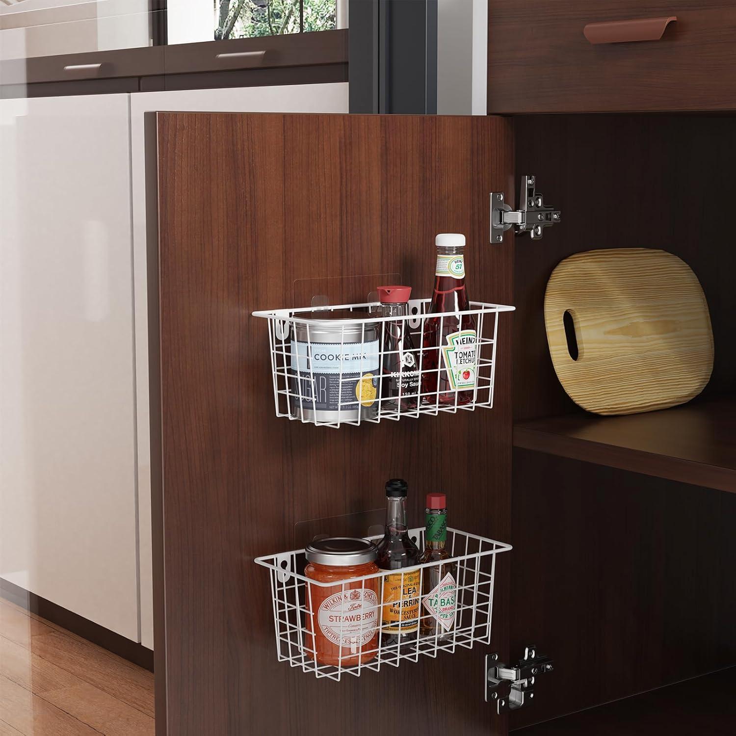 Cestas de Almacenamiento Colgantes MaraFansie 2 Pack Blanco