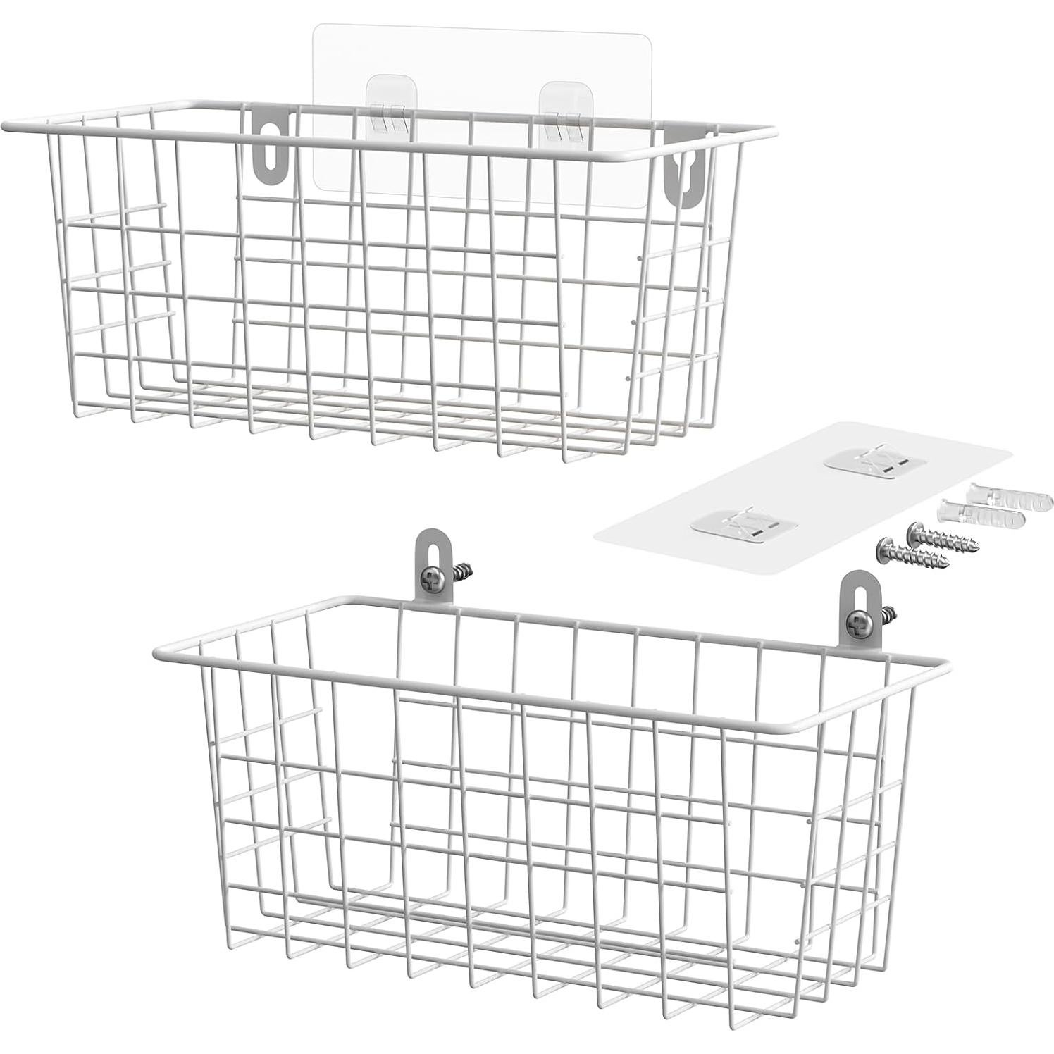 Cestas de Almacenamiento Colgantes MaraFansie 2 Pack Blanco