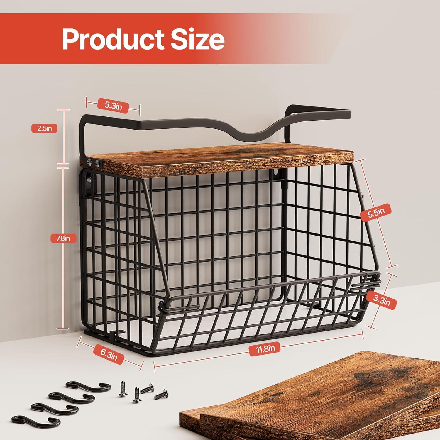 Cestas colgantes de frutas Nathomaim - 2 unidades apilables