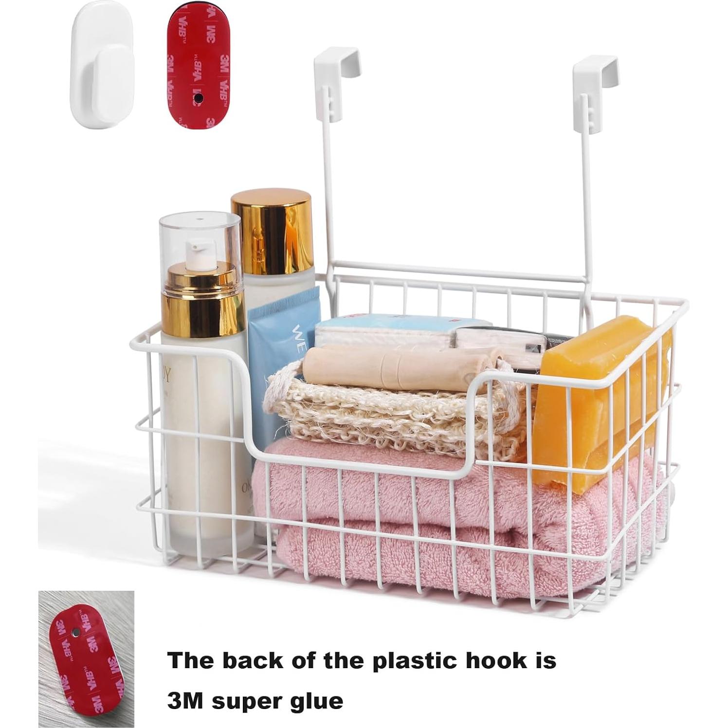 Cesta de Almacenamiento de Alambre JUNCHU CHERRY 2 Piezas Blanca