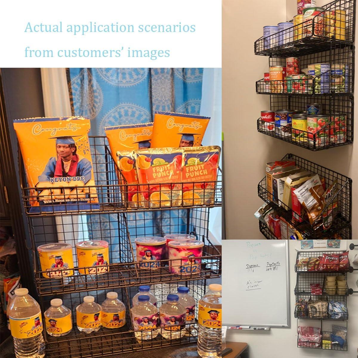 Organizador de Snacks X-cosrack 3 Niveles Pared Metal Negro