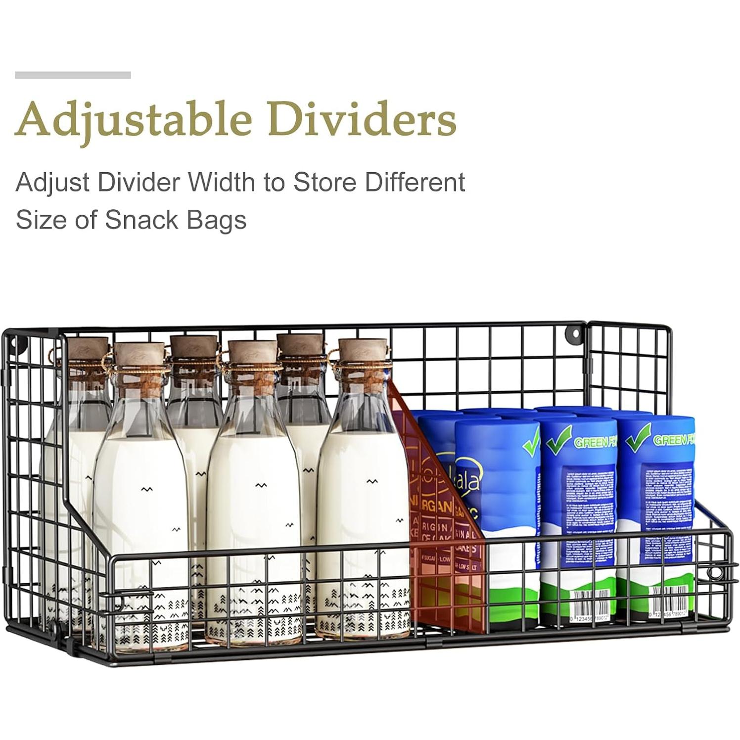 Organizador de Snacks X-cosrack 3 Niveles Pared Metal Negro