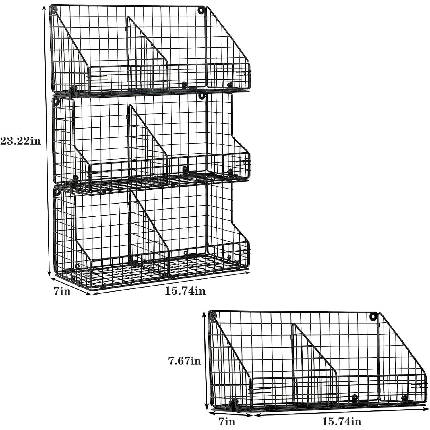 Organizador de Snacks X-cosrack 3 Niveles Pared Metal Negro