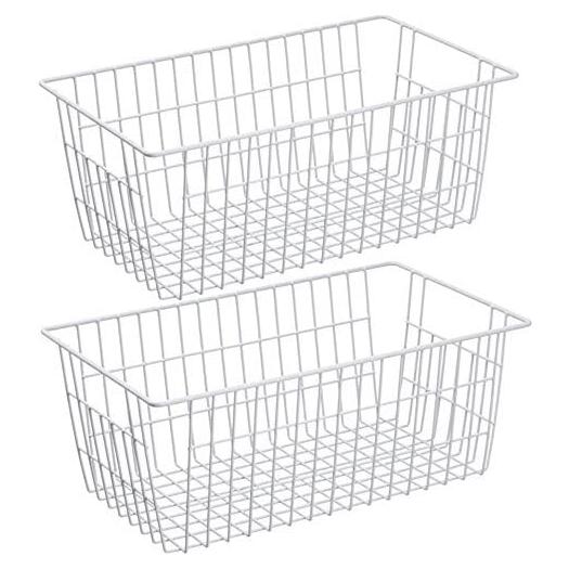 Cesta de Almacenamiento de Alambre Blitzlabs Set de 2 Blanco 39.9x20.1x13cm