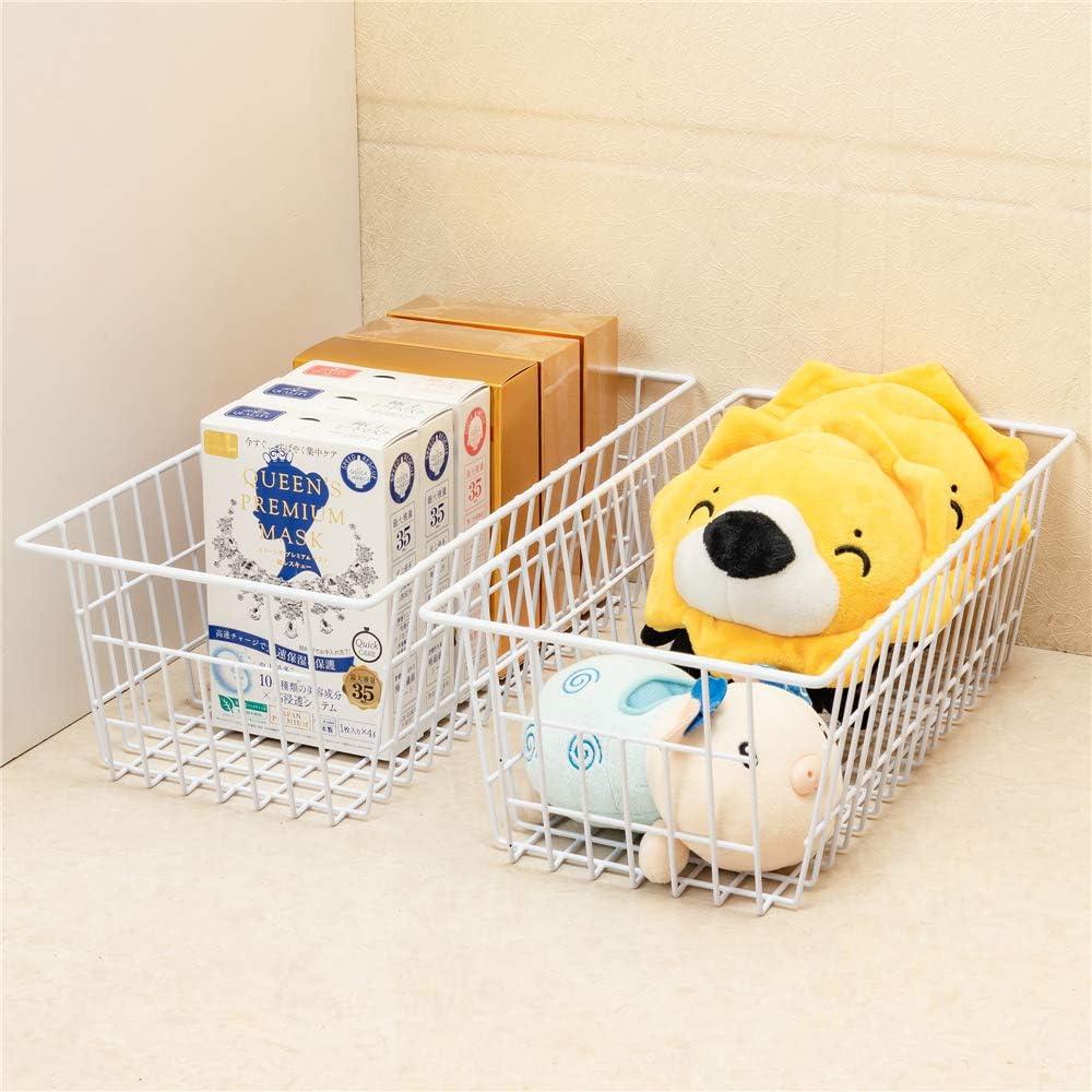 Cesta de Almacenamiento de Alambre Blitzlabs Set de 2 Blanco 39.9x20.1x13cm