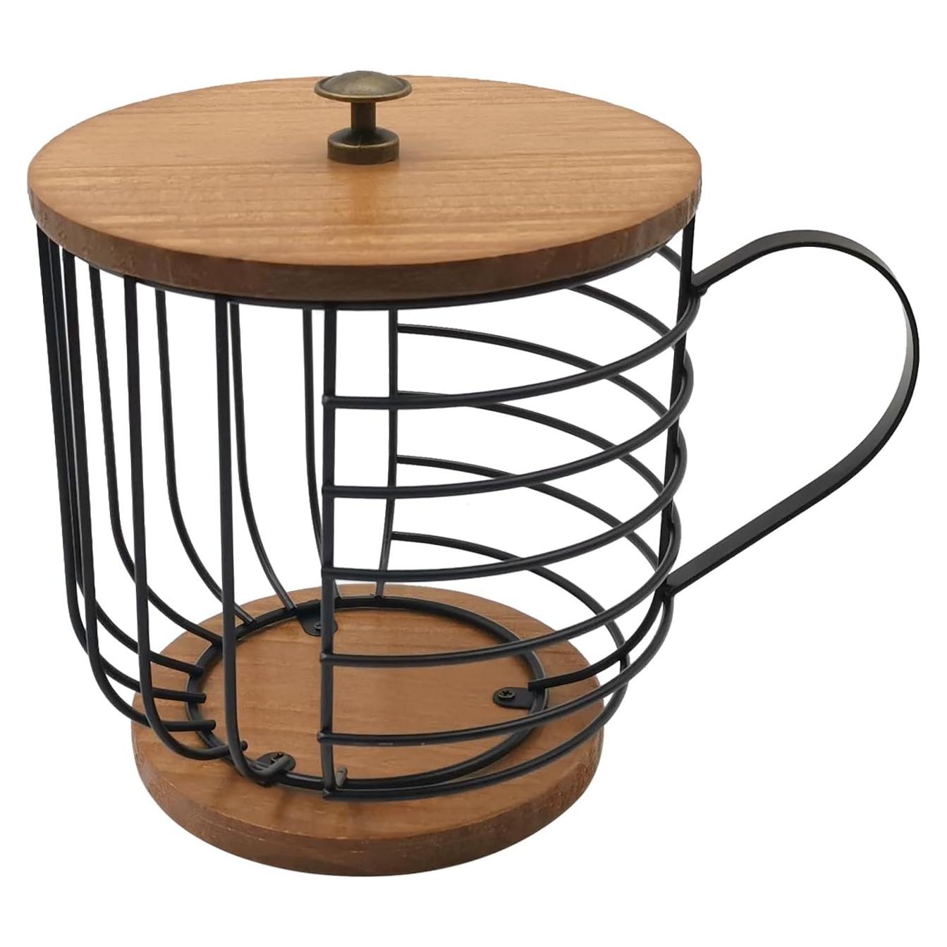 Cesta de Almacenamiento de Alambre MFBJXC con Tapa Negra