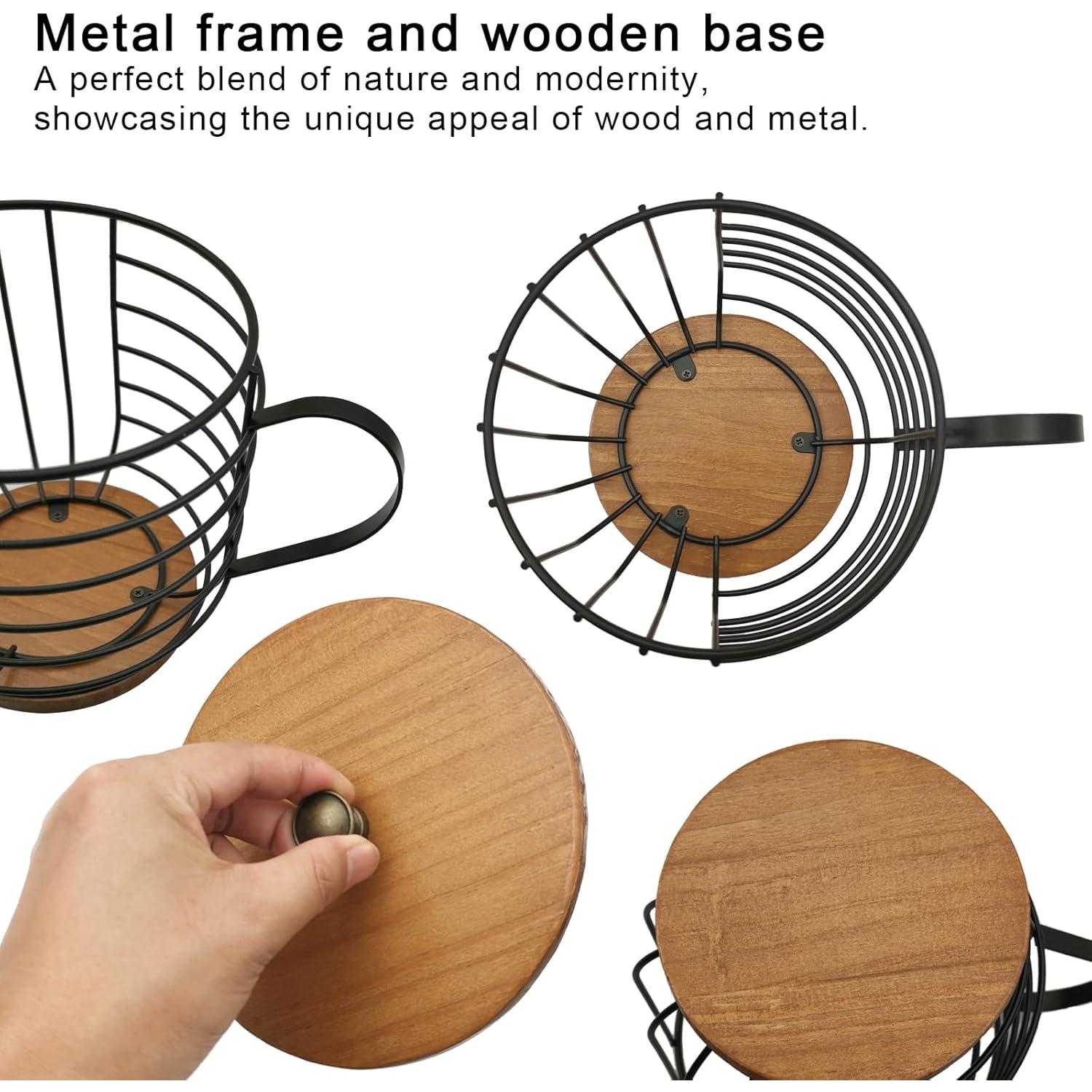 Cesta de Almacenamiento de Alambre MFBJXC con Tapa Negra