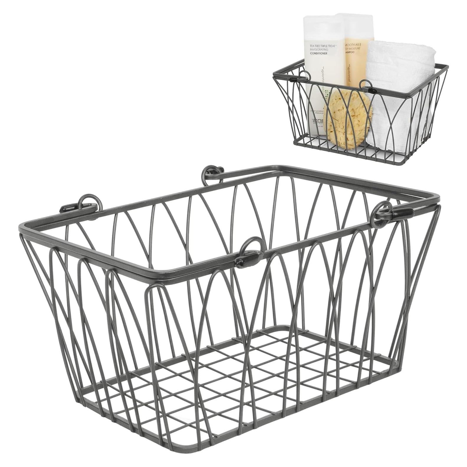 Cesta de Almacenamiento Twist Spectrum - Gris Industrial 35.6x21.6 cm