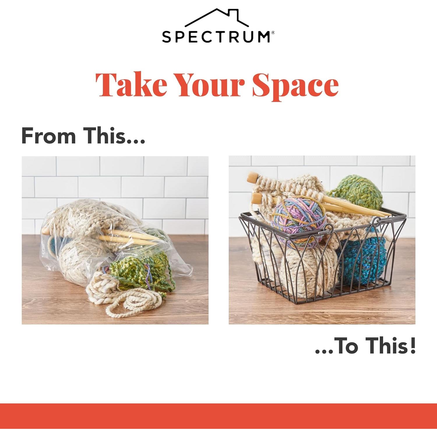 Cesta de Almacenamiento Twist Spectrum - Gris Industrial 35.6x21.6 cm